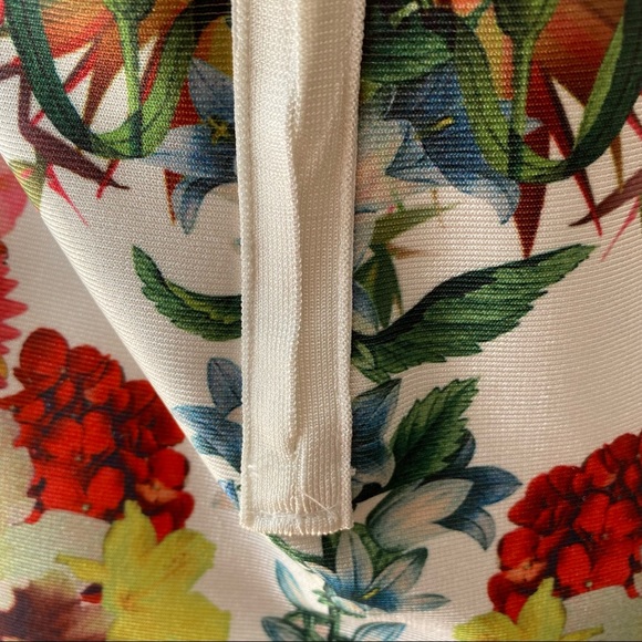 CLAUDIA CASTELLI SZ L STRETCH FLOWER ZIP DRESS - Picture 11 of 11